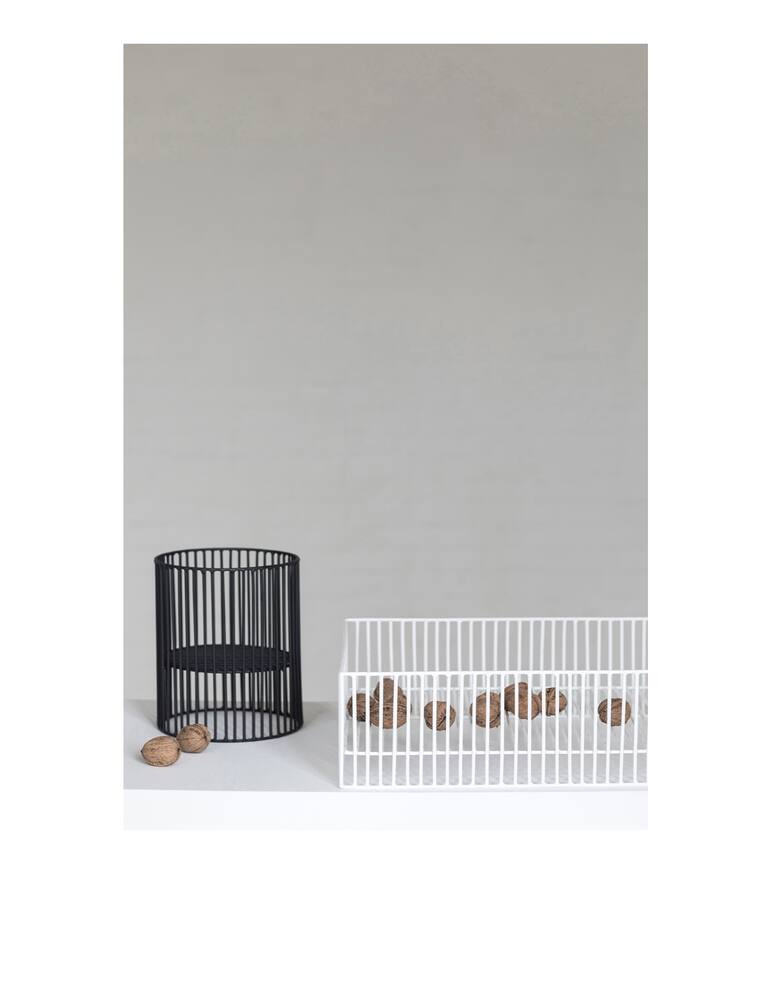 rinascente Serax Sculture In Metallo Di Antonino Sciortino Basket Turn - Bianco