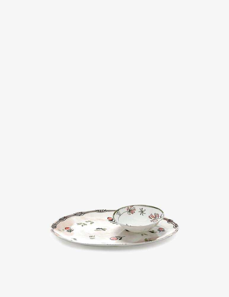 rinascente Marni Midnight Flowers Oval Plate °2 S Mirtillo nude