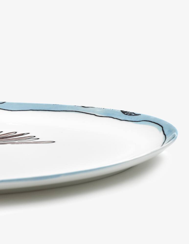 rinascente Marni Midnight Flowers Oval Plate °2 S Camelia aubergine