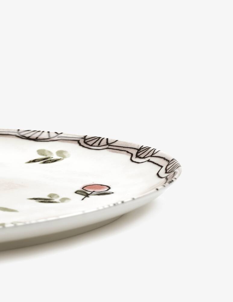 rinascente Marni Midnight Flowers Oval Plate °2 L Mirtillo nude