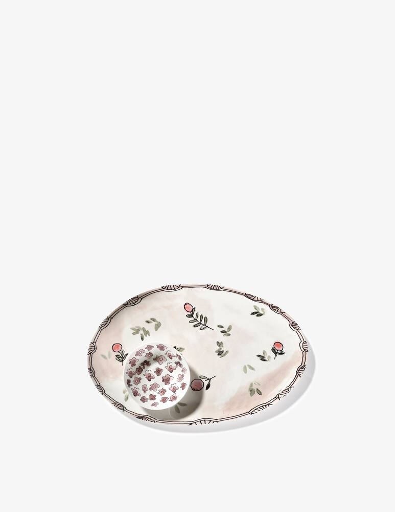 rinascente Marni Midnight Flowers Oval Plate °2 L Mirtillo nude