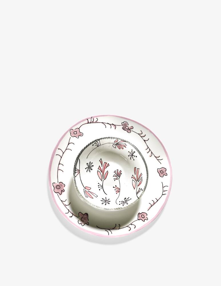 rinascente Marni Midnight Flowers Low Bowl S d14cm Fiore rosa