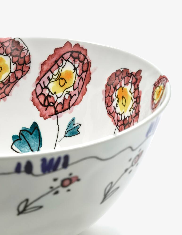 rinascente Marni Midnight Flowers Bowl M d15cm Anemone milk