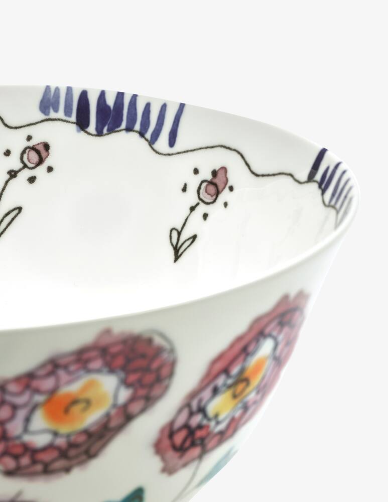 rinascente Marni Midnight Flowers Bowl L d18cm Anemone milk