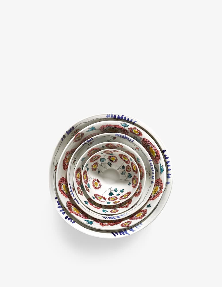 rinascente Marni Midnight Flowers Serving Bowl L d25cm Anemone milk