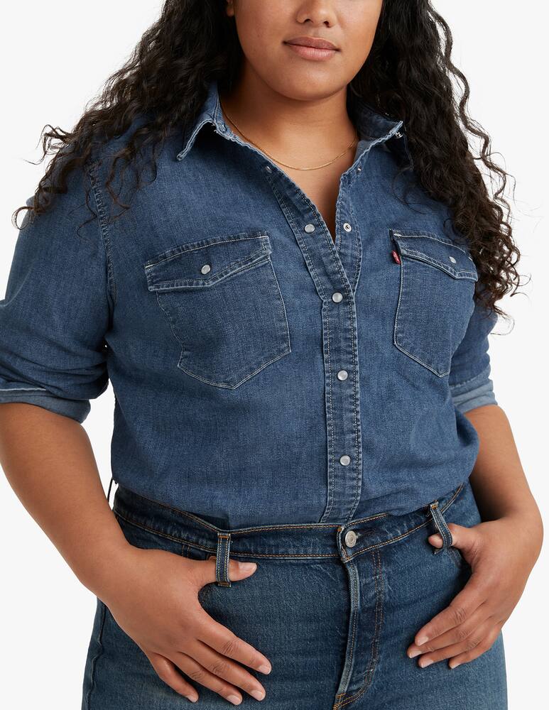 rinascente Levi's Plus Essential Western denim shirt - blue