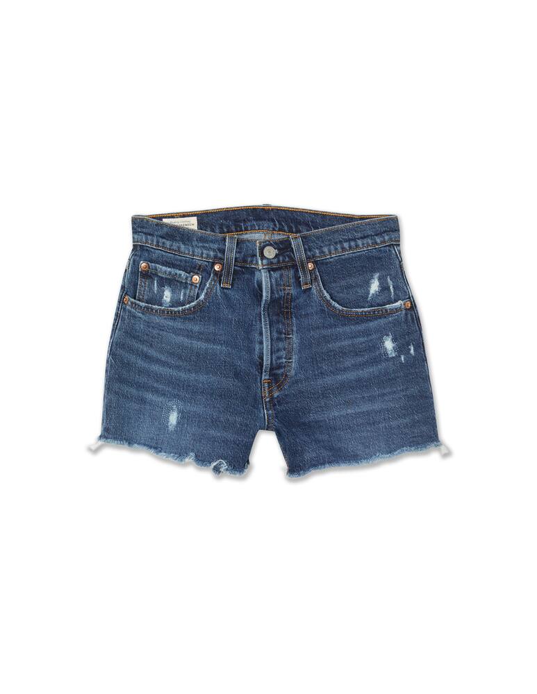 rinascente Levi's Pantaloni corti di jeans con rotture 501 - blu