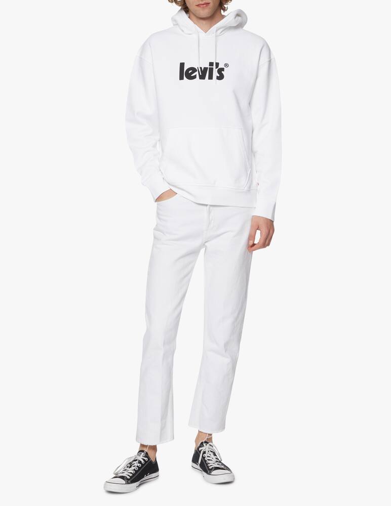 rinascente Levi's Felpa con cappuccio poster logo - bianco