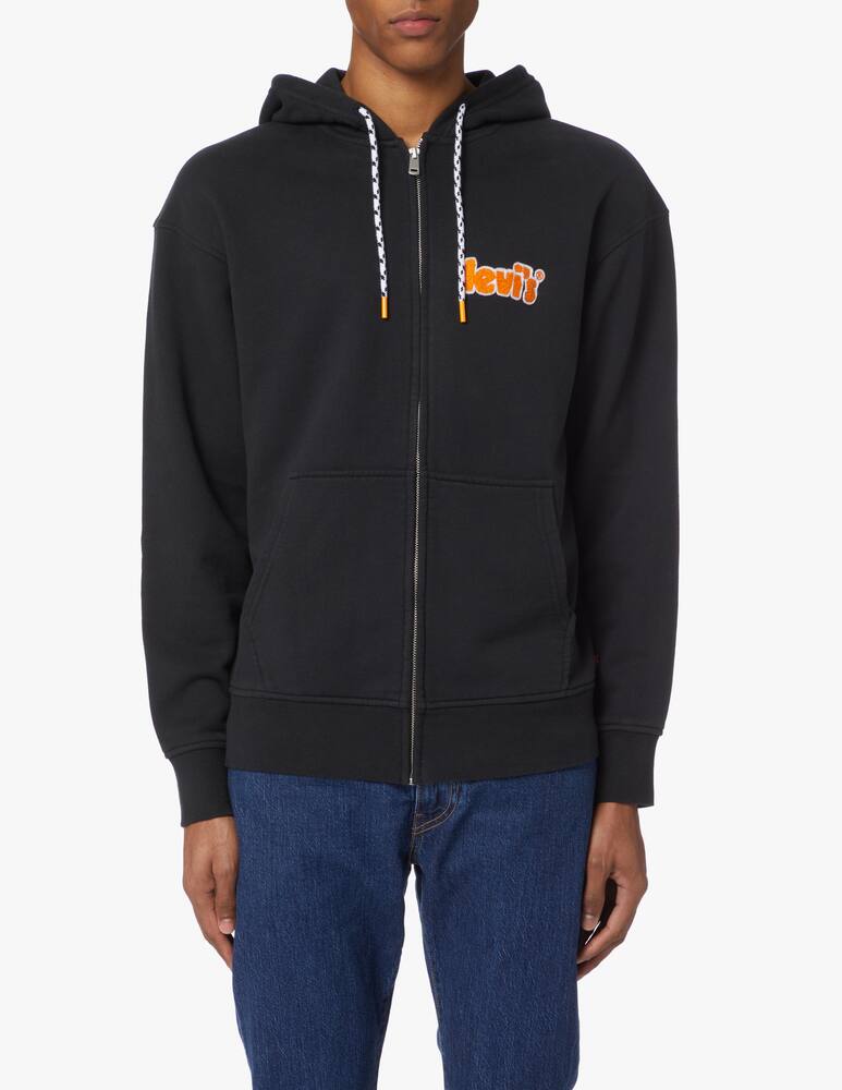 rinascente Levi's Felpa con cappuccio full zip miniposter logo - nero