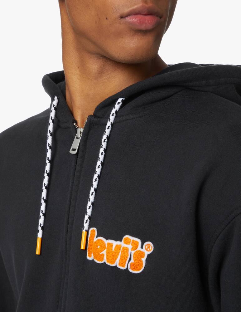 rinascente Levi's Felpa con cappuccio full zip miniposter logo - nero