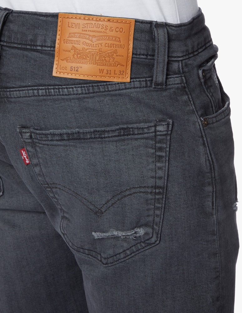 rinascente Levi's D512 ripped washed richmond denim - black