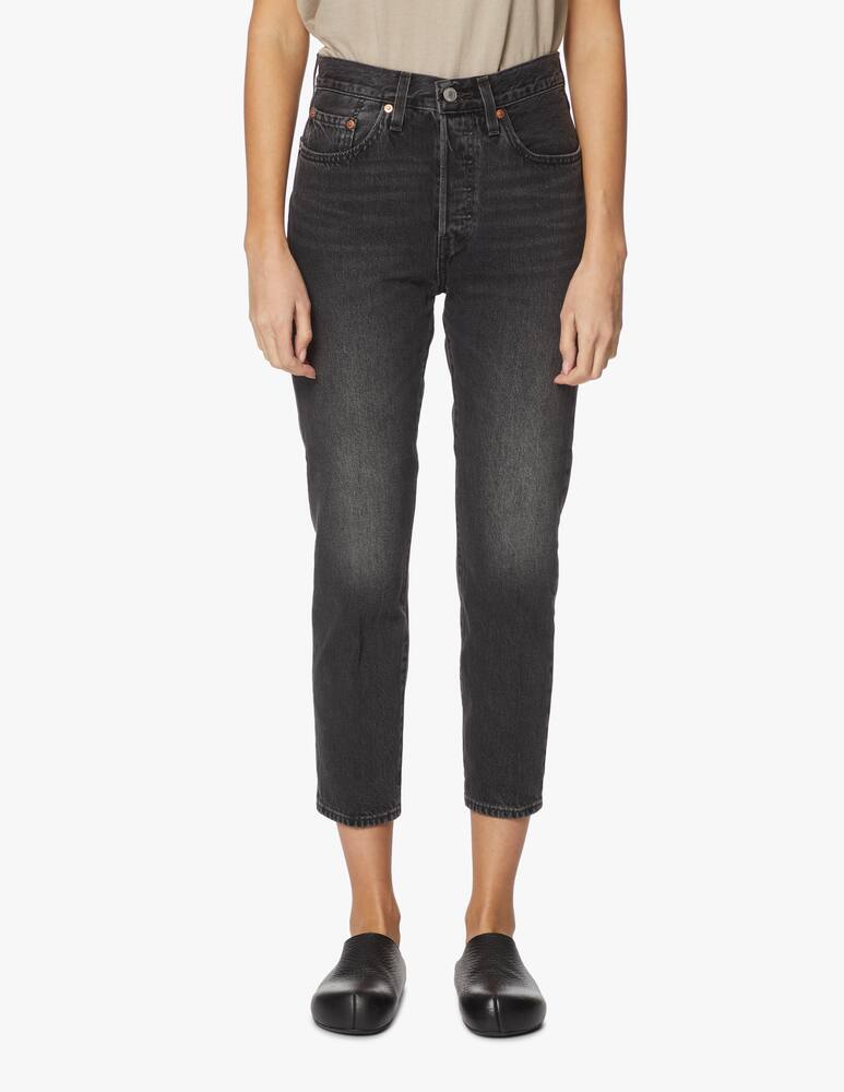 rinascente Levi's 501 High rise straight leg cropped jeans - black