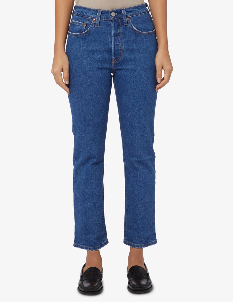 Levi's 501 high rise straight leg cropped jeans - blue - picture 1 Levi's 501 high rise straight leg cropped jeans - blue - picture 1