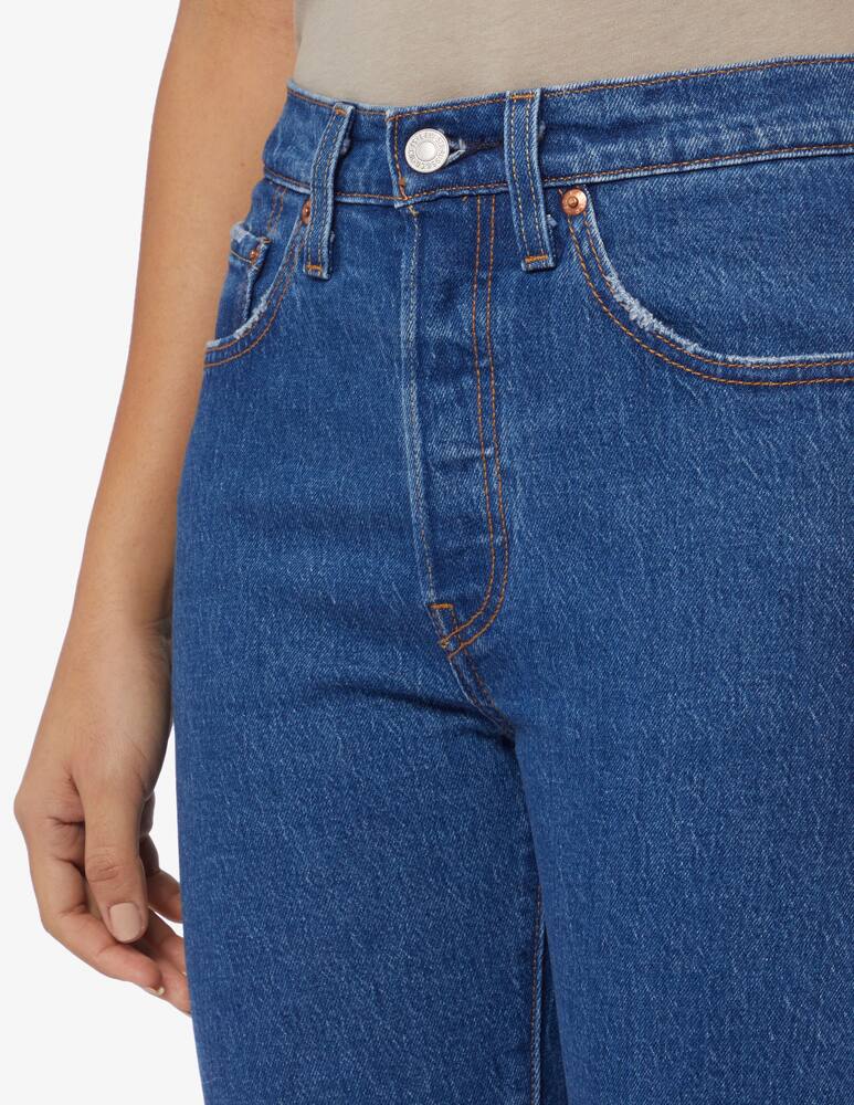 rinascente Levi's Jeans straight cropped a vita alta 501 - blu