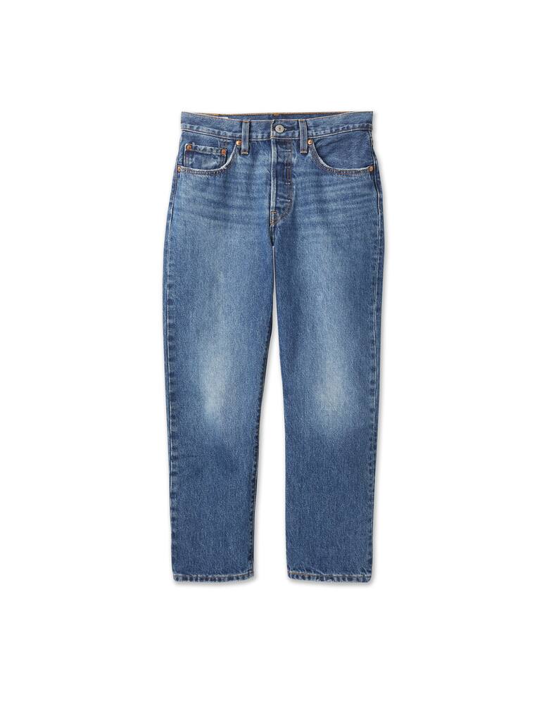 rinascente Levi's 501 high rise straight leg cropped jeans - blue