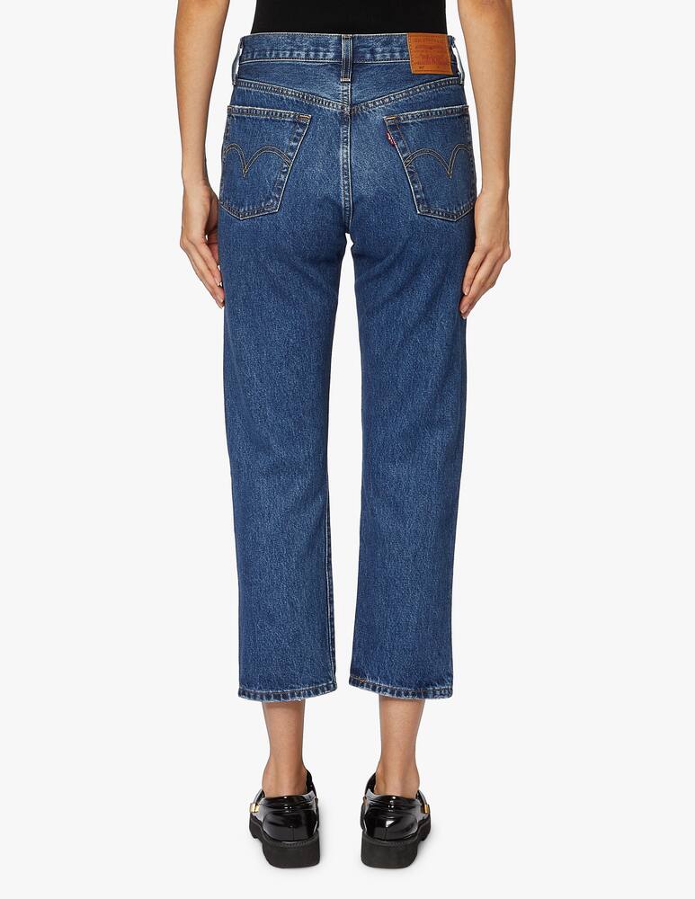 rinascente Levi's 501 high rise straight leg cropped jeans - blue