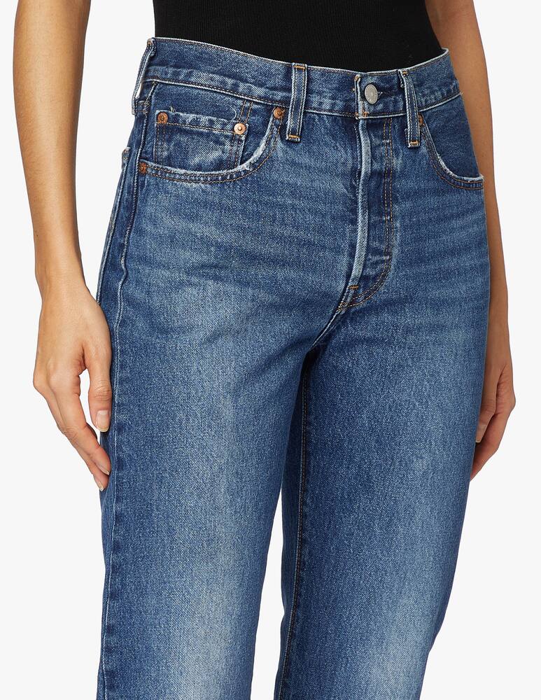 rinascente Levi's 501 high rise straight leg cropped jeans - blue