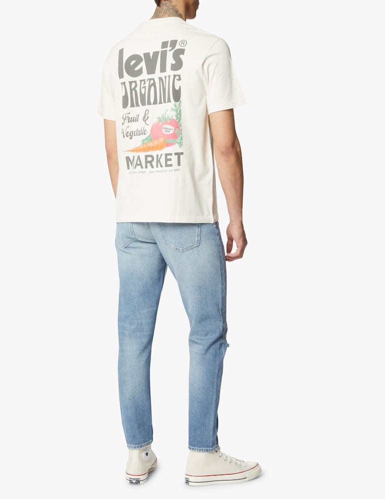 rinascente Levi's T-shirt beige market logo back fresh - beige