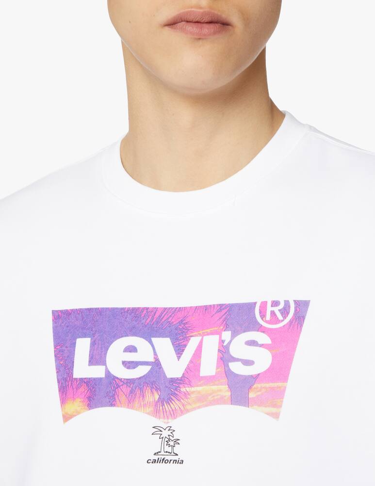 rinascente Levi's Sweatshirt batwing multi print - white