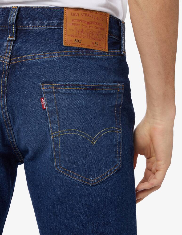 rinascente Levi's 501 hemmed short dark indigo denim 