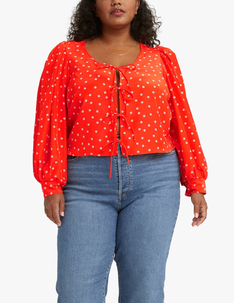 rinascente Levi's Plus flawn tie bluse - red