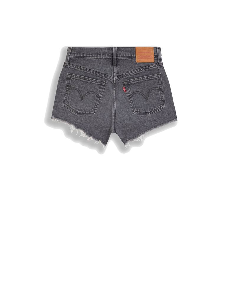 rinascente Levi's Pantaloni corti di jeans bordo grezzo 501 - nero