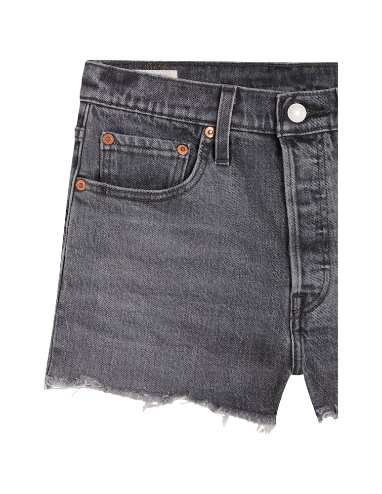 rinascente Levi's Pantaloni corti di jeans bordo grezzo 501 - nero
