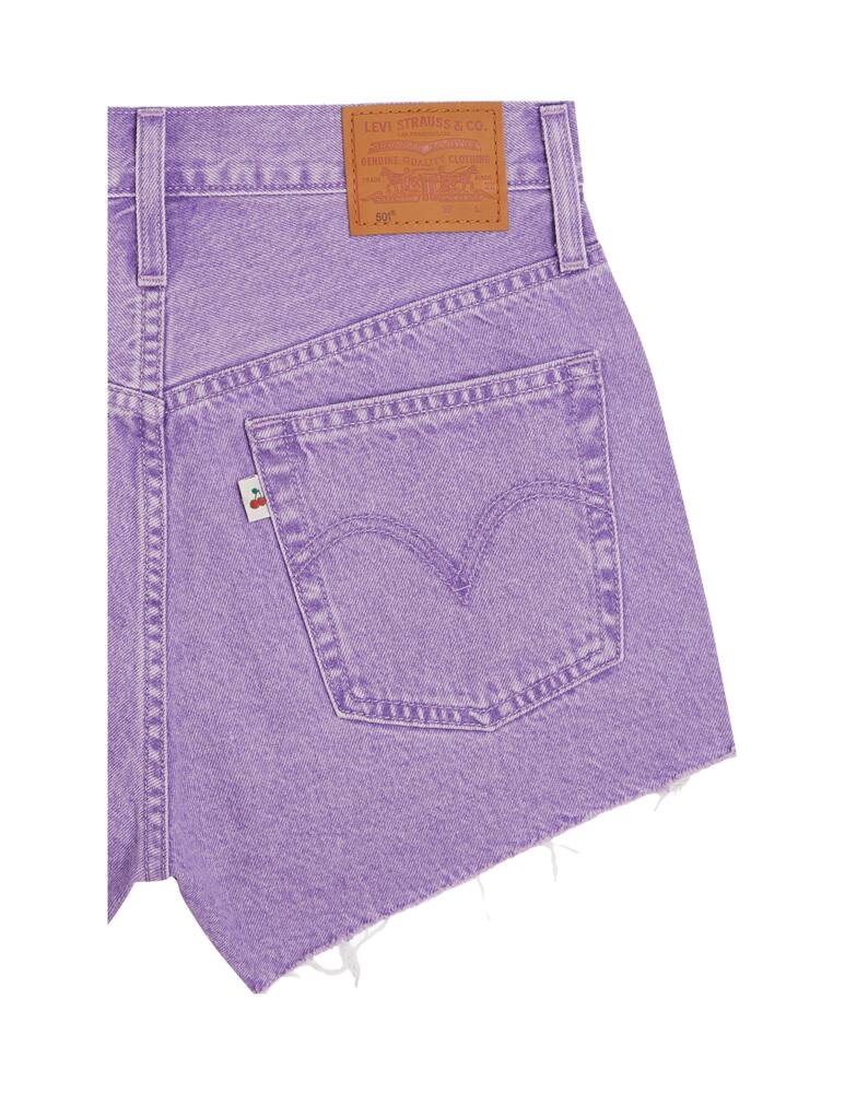 rinascente Levi's Pantaloni corti di jeans bordo grezzo - lilla