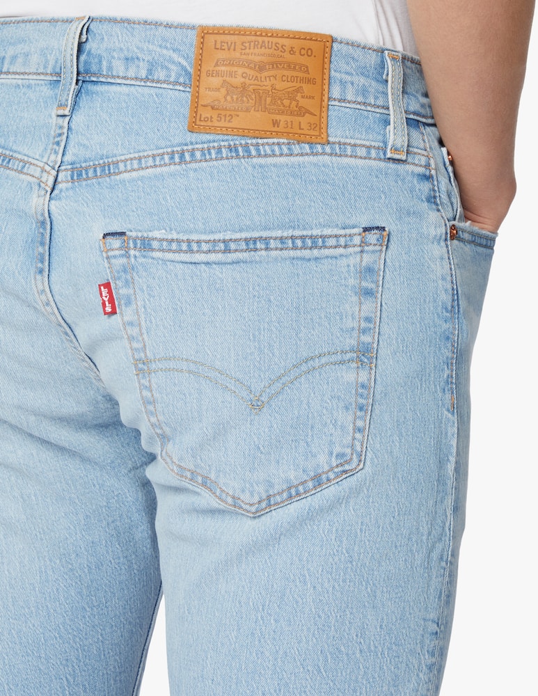 Levi's Jeans denim 512 skinny fit sq - azzurro - immagine 4