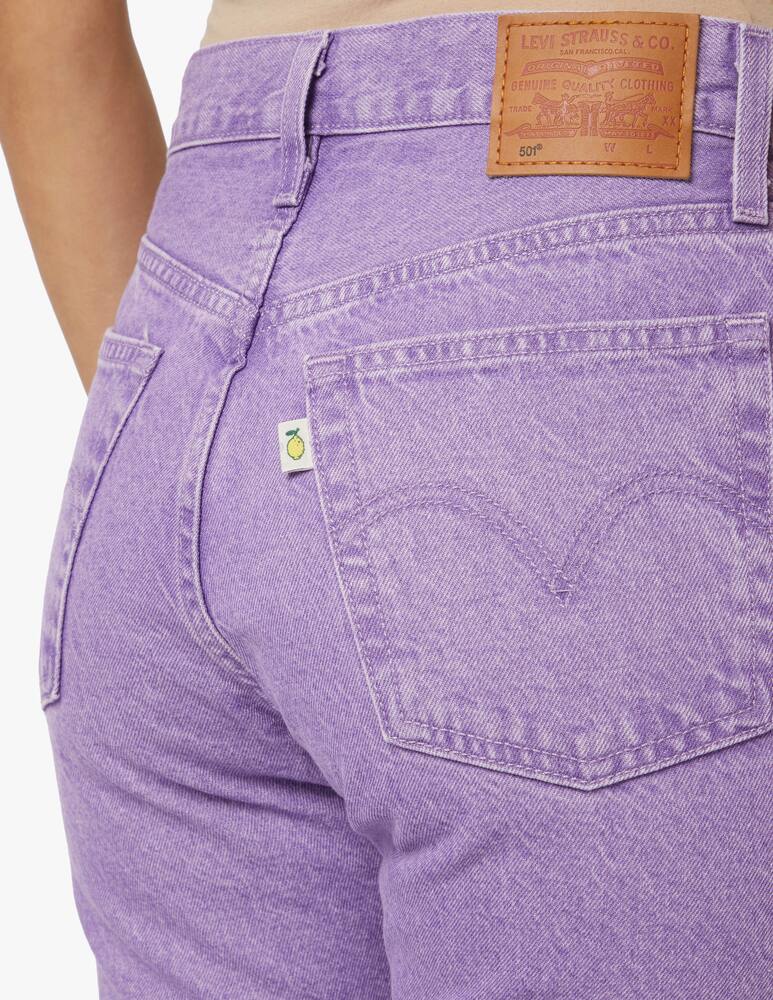 rinascente Levi's Jeans straight cropped a vita alta 501 - lilla