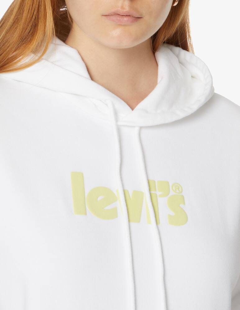 rinascente Levi's Felpa con cappuccio e logo - Bianco