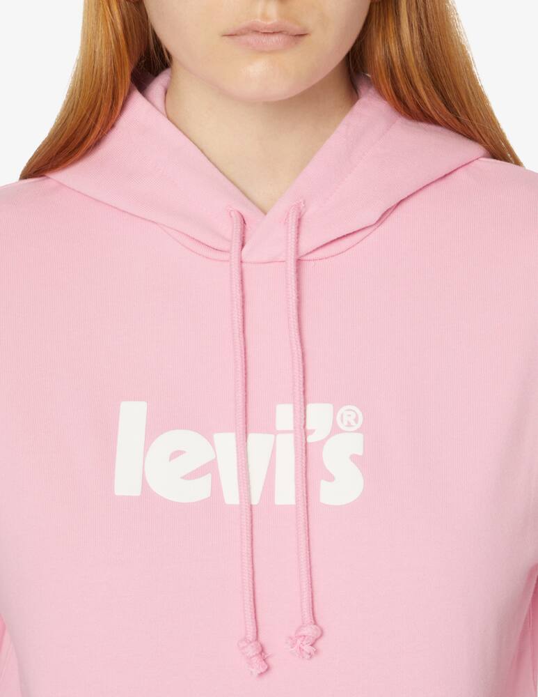 rinascente Levi's Felpa con cappuccio e logo - Rosa