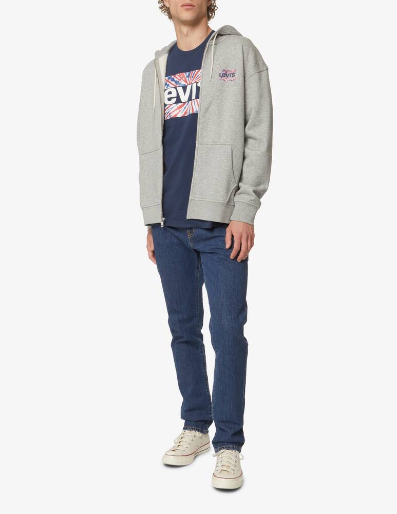 Levi's Felpa con cappuccio fzip relax con grafica retro - Grigio - immagine 2 Levi's Felpa con cappuccio fzip relax con grafica retro - Grigio - immagine 2