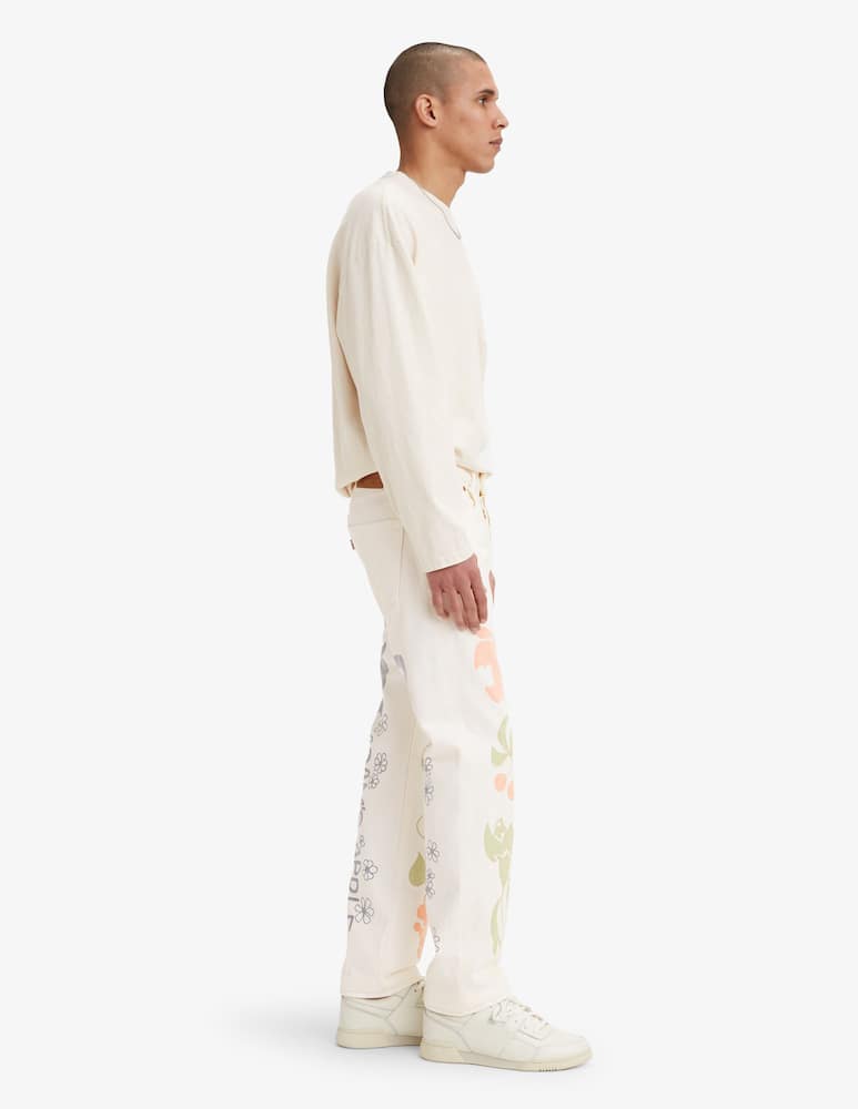 rinascente Levi's Jeans 501 original white pattern bday - White