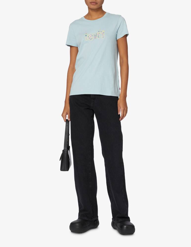 rinascente Levi's T-shirt in cotone Poster Logo - Azzurro