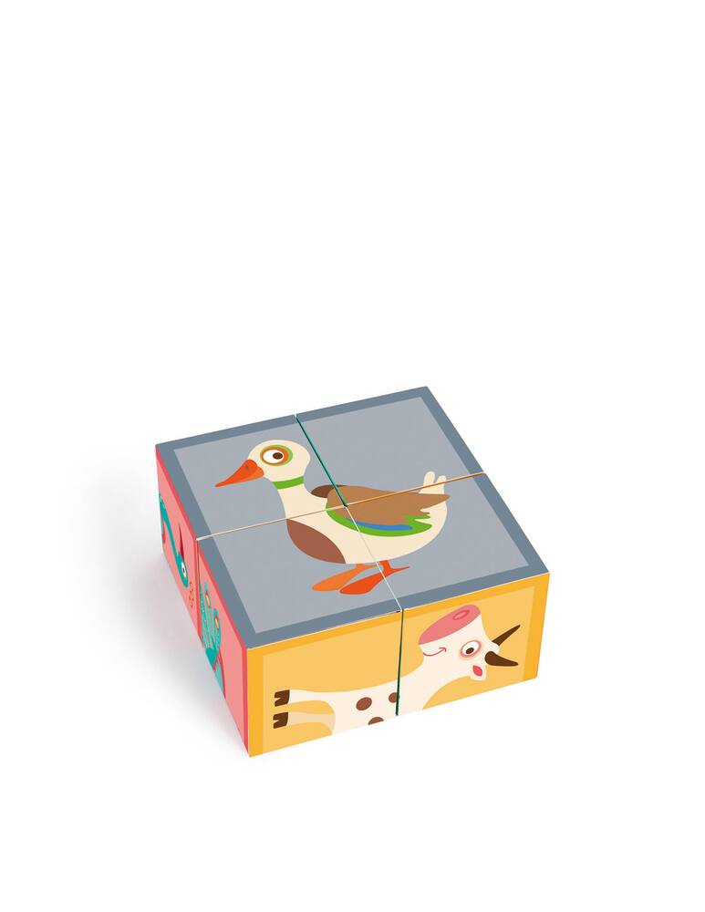 rinascente Scratch Puzzle a blocchi fattoria. 4 Blocchi - Multicolor