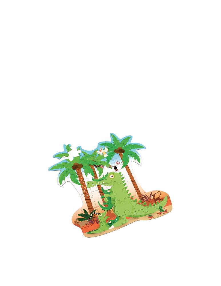 rinascente Scratch Contour Puzzle Coccodrillo 36pz - Multicolor