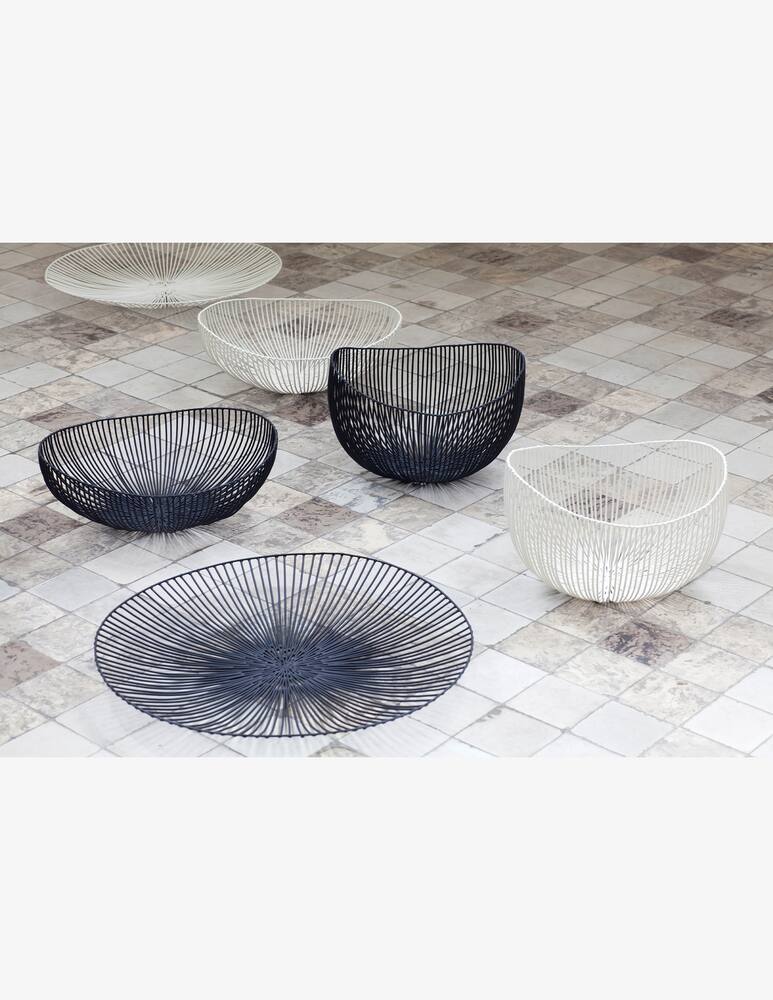 rinascente Serax Sculture In Metallo Di Antonino Sciortino Basket Cesira - Bianco