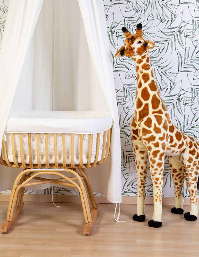 rinascente Childhome Culla a dondolo rattan con materasso