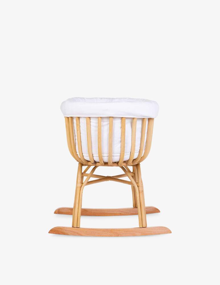 rinascente Childhome Culla a dondolo rattan con materasso