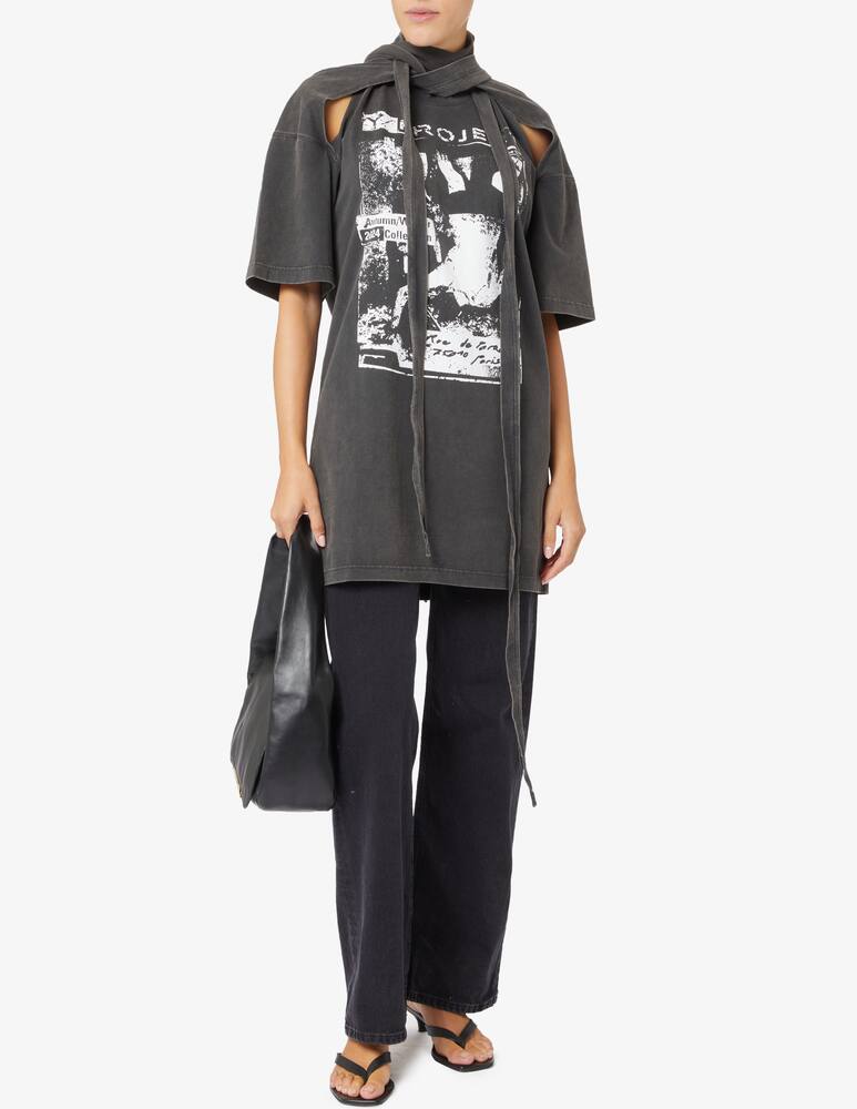 rinascente Y/Project Multiscarf rock band print dress