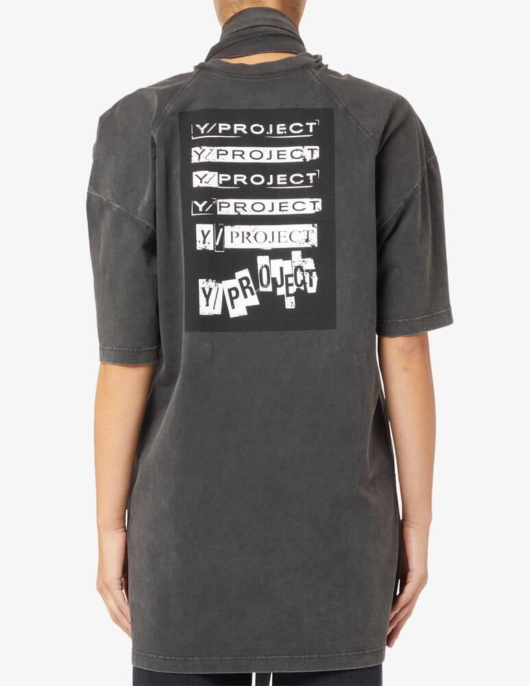 rinascente Y/Project Multiscarf rock band print dress