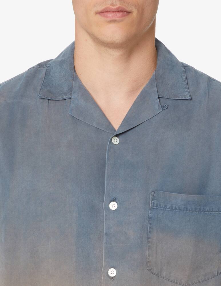 rinascente Portuguese Flannel Camicia manica corta tieedye - blu