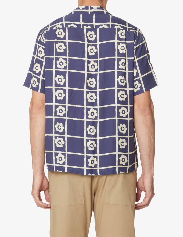 rinascente Portuguese Flannel Flowers and check short sleeve shirt - multi
