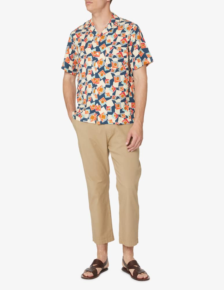 rinascente Portuguese Flannel Camicia manica corta cubik color - multicolor