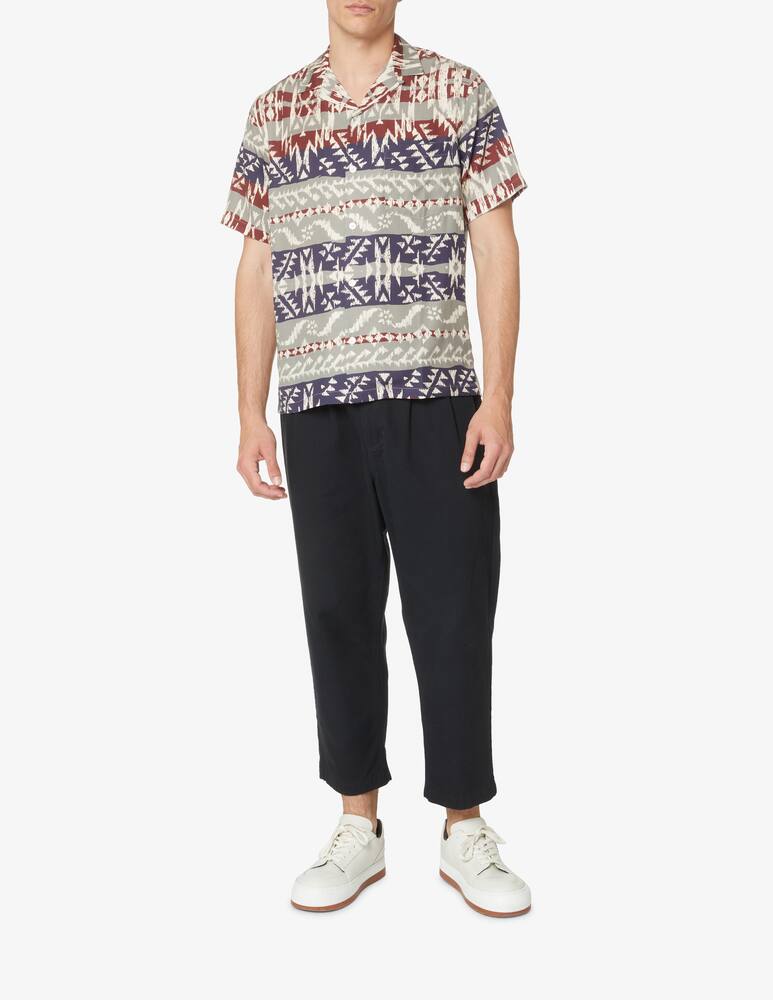 rinascente Portuguese Flannel Camicia manica corta azteca - grigio