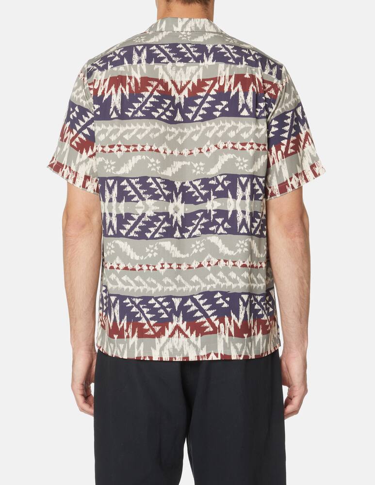 rinascente Portuguese Flannel Camicia manica corta azteca - grigio