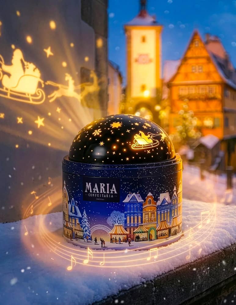 Maria Confeitaria Lattina con carillon e luce interna 300g - immagine 2 Maria Confeitaria Lattina con carillon e luce interna 300g - immagine 2