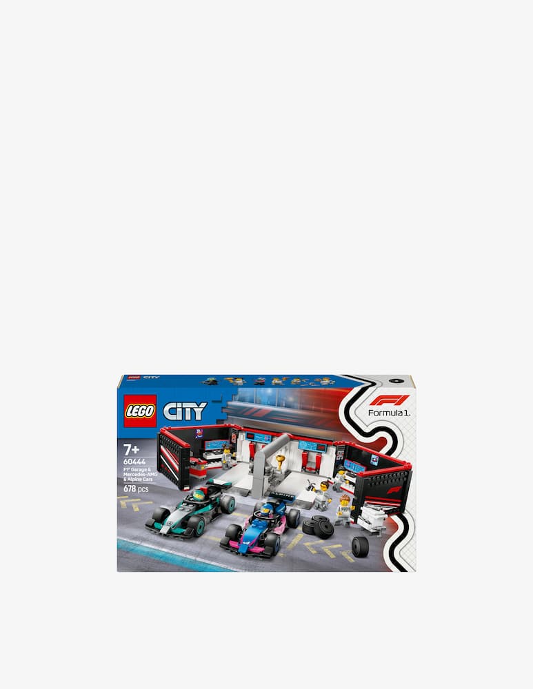rinascente LEGO City Formula1 Garage con monoposto Mercedes-AMG e Alpine F1®