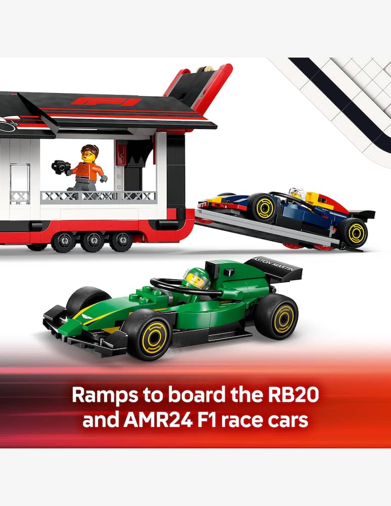 rinascente LEGO City Autotrasportatore F1® con monoposto RB20 e AMR24 F1®